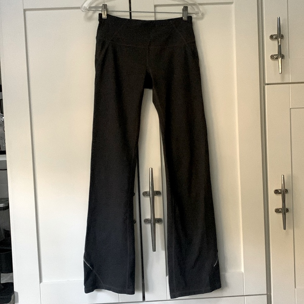 Athleta grey heathered wide leg yoga pants xs